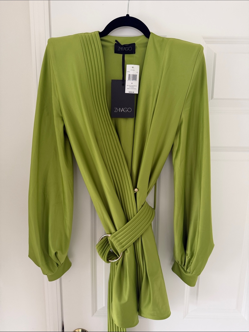 Zhivago Cala Conta Green Wrap Dress - Picture 3 of 6